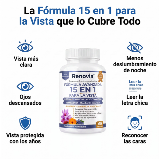 Renovia 15 en 1 en Softgels® - Renueva y Protege tu Vista, Naturalmente