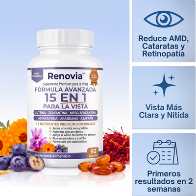 Renovia 15 en 1 en Softgels® - Renueva y Protege tu Vista, Naturalmente